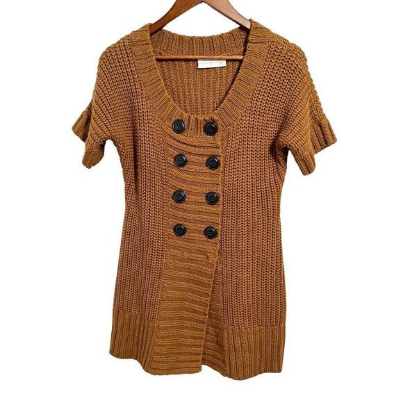 Soft Surroundings Sweaters - Soft Surroundings Sweater Brown Knit Short Sleeved Women Size Medium
